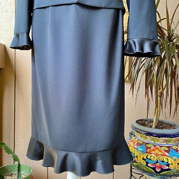 DAYMOR COUTURE JET BLACK TWO PIECE / SHORT SLEEVE LBD & TAILORED JACKET 4 - Picture 14 of 16